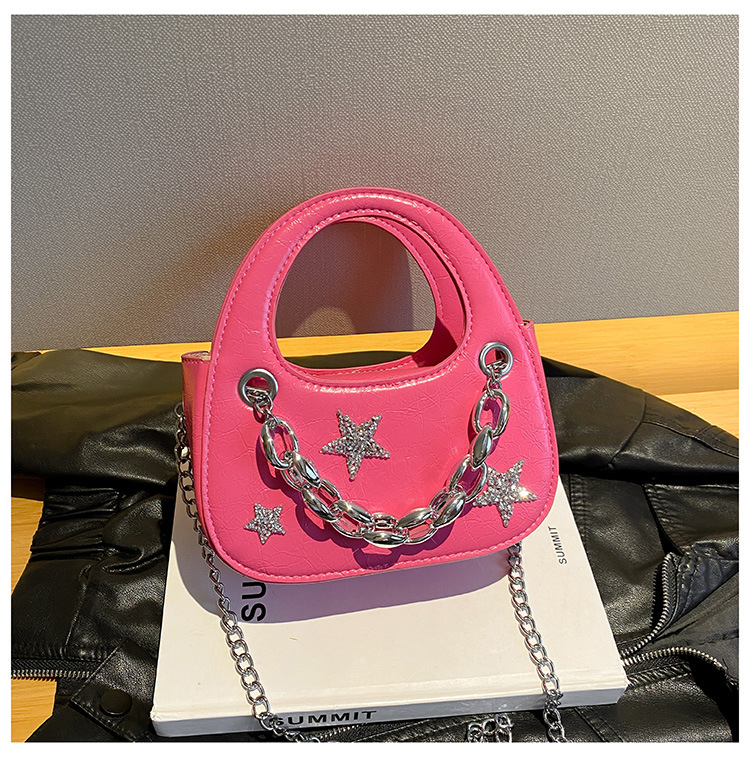 Trendy Hot Girl Light Luxury Small Bag 2023 New Star Chain Borsa a semicerchio Borsa a tracolla di fascia alta all-match di nicchia_voghion.com