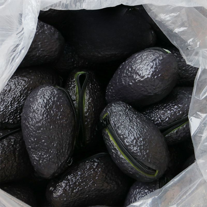 Monedero de simulación de aguacate, bolsa de almacenamiento de llaves, divertido regalo de mano, mini pan para niños, transfronterizo_voghion.com