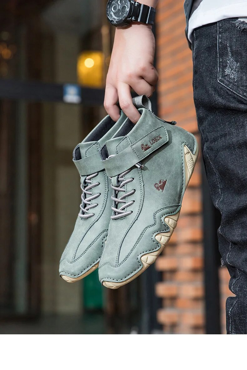 Casual sneakers voor ontwerper gratis verzending lederen enkellaarsjes 2023 nieuwe mode comfort hoge herenschoenen_voghion.com