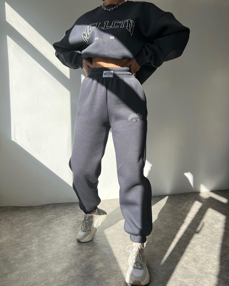 abbigliamento casual europeo e americano transfrontaliero moda stampata abito spesso più felpa in velluto pantaloni a maniche lunghe abito_voghion.com