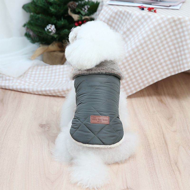 Abbigliamento per animali domestici, vestiti per cuccioli di peluche, giacca in cotone per cani di taglia media e piccola, forniture Pomeraia, stile giapponese e coreano._voghion.com