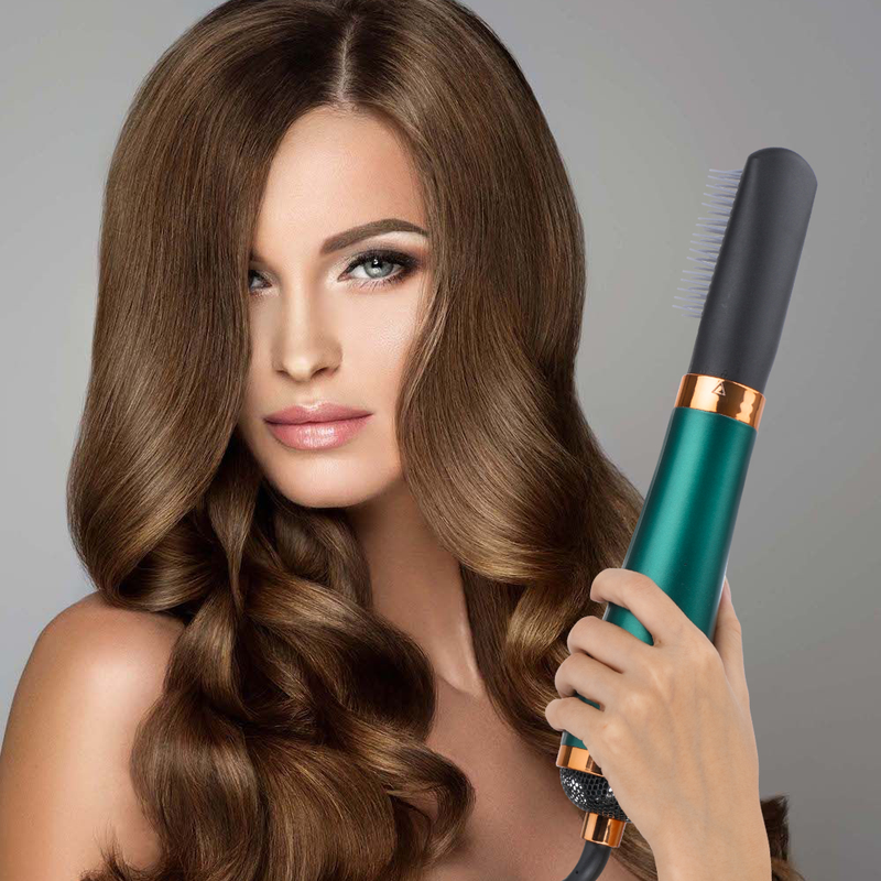 Multifunctional hair dryer One Auto Curling Step Hairdryer Electric Ion Hair Dryer Comb Hot Air Brush Styling Tool Barber Household _voghion.com