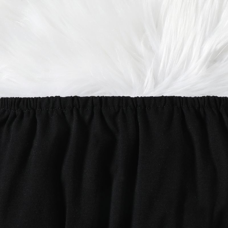 Top corto monospalla per mamma e bambini, alla moda, leopardato, con spalle scoperte e pantaloni a zampa con stampa leopardata, set da 2 pezzi - Nero (90 cm-130 cm)_voghion.com