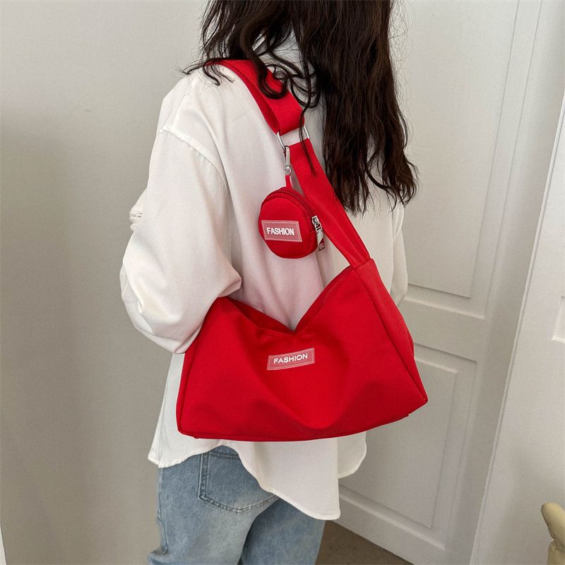 Nuova borsa a tracolla rossa 2023 per donna, design di nicchia con tracolla larga, borsa a tracolla singola casual_voghion.com
