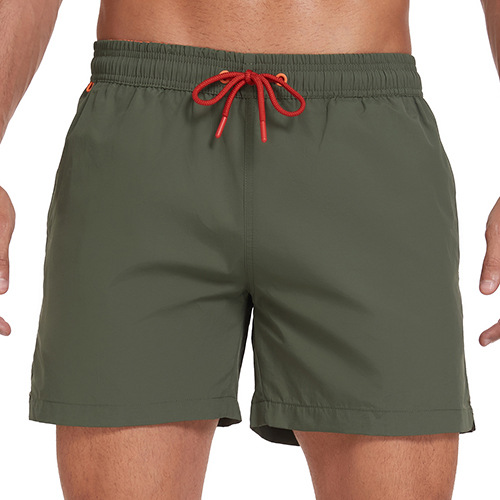 Maiô masculino com cós elástico e shorts forrados em malha, bolsos para maiô de secagem rápida, shorts de praia_voghion.com