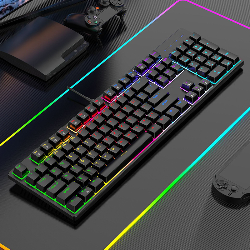 Tastiera meccanica reale RGB Game Green Axis antipolvere impermeabile 104 tasti tastiera in metallo competitiva_voghion.com