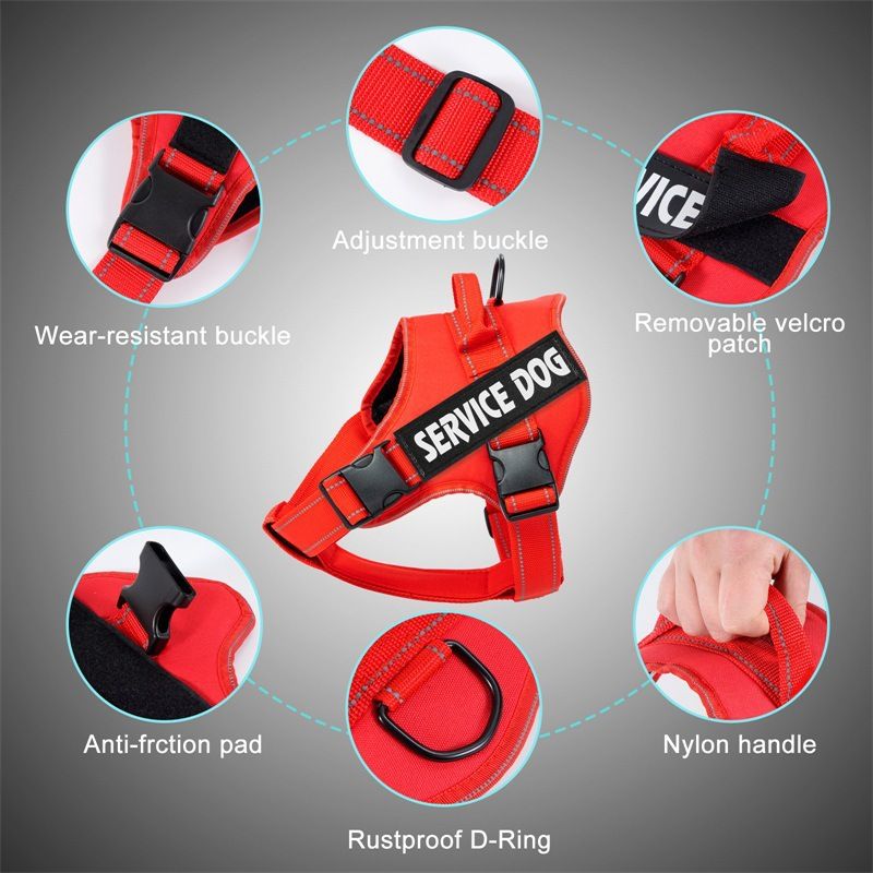 Reflective Dog Leash For Medium And Large Dogs Labrador Vest-Style Pet Harness_voghion.com
