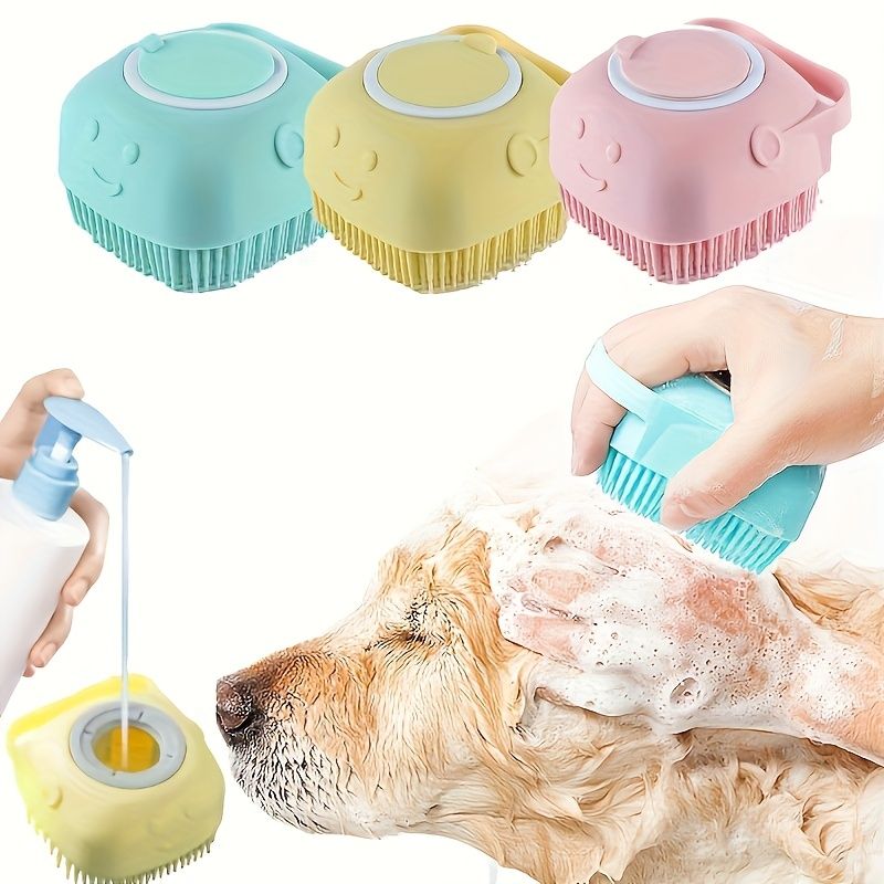 Silicone Massage Brush For Dogs And Cats By PawParty Store_voghion.com