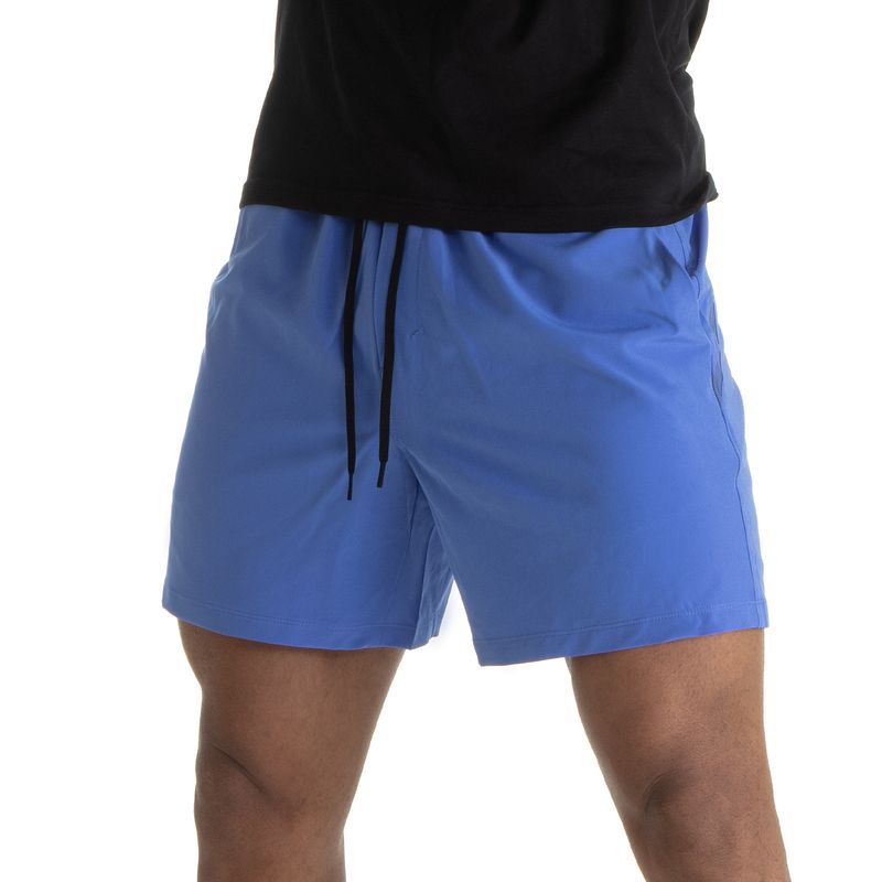 Men's Multi-Sport Training Shorts - Lightweight & Quick-Dry For Running Pickleball & Gym (4-Way Stretch UPF50+ Black/Blue S-XXL)_voghion.com