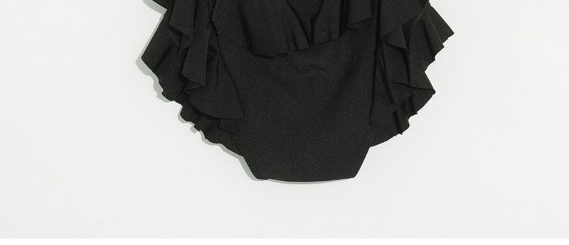 Black Ins High-end Pure Desire Style Conservative Triangle One-piece Covers The Belly, Slimming And Slimming, Backless_voghion.com