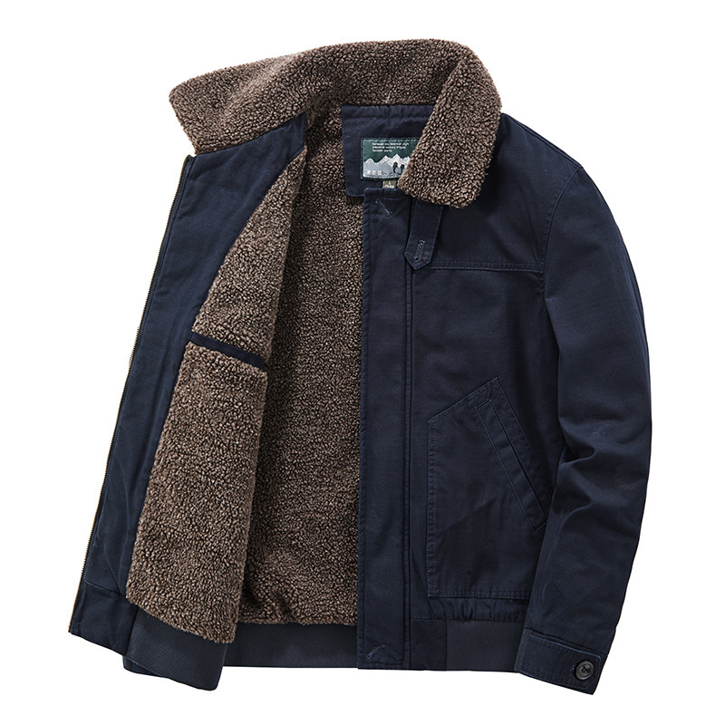 Giacca in pile spesso autunno inverno nuova per ragazzi, cappotto in caldo cotone lavato, da uomo, alla moda 818A_voghion.com
