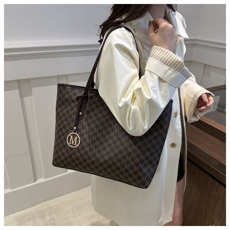 Borsa da ascellare grande da donna Do&thin - Borsa a tracolla alla moda per lavoro e uso quotidiano, morbida pelle PU con doppi spallacci_voghion.com