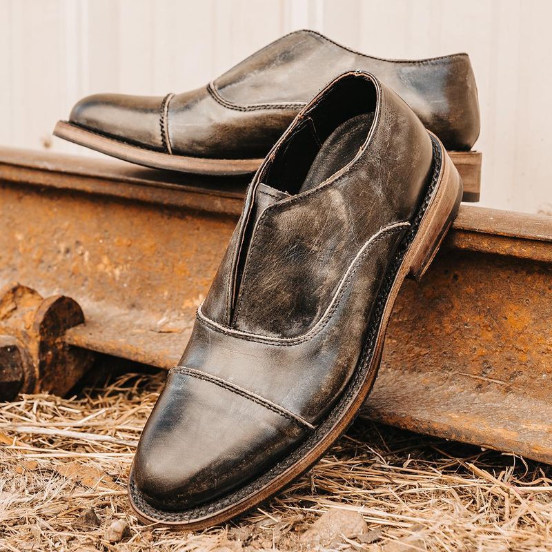 Scarpe casual da uomo in pelle con tacco basso e testa tonda, di qualità imbattibile, 2025_voghion.com