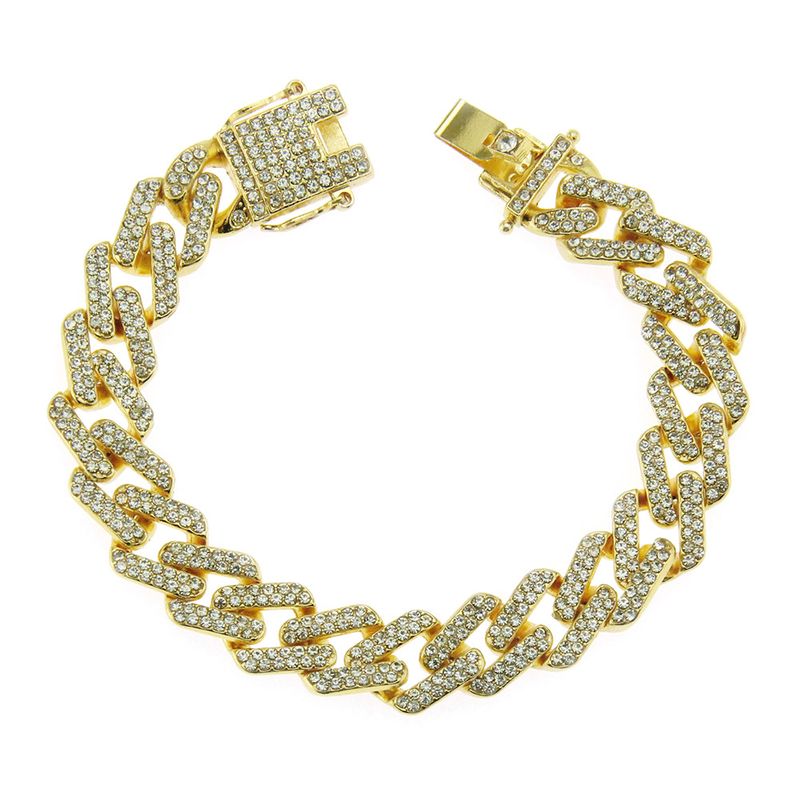 Zubehör Hand Schmuck Intarsien Mit Bunten Strass Kubanischen Übertrieben Armband Armreif_voghion.com