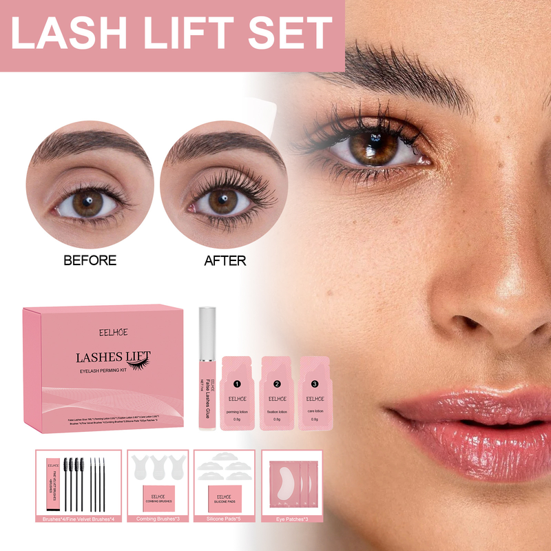 EELHOE set per ciglia naturalmente bello, sottile, spesso e arricciato, delicato e senza sbavature_voghion.com