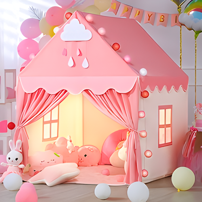 【 30 Day Hot Sale 1649 Pieces 】 Tent, Children's Indoor Princess, Toy, Girl's Home Game Dream Castle, Small House, Baby,_voghion.com