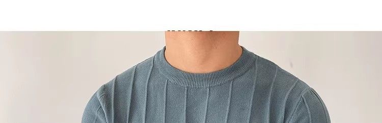 Férfi ruházat Póló férfi nyári új kerek nyakú póló félujjú férfi rövid ujjú vékony változatú alsó ing gyapjú póló_voghion.com