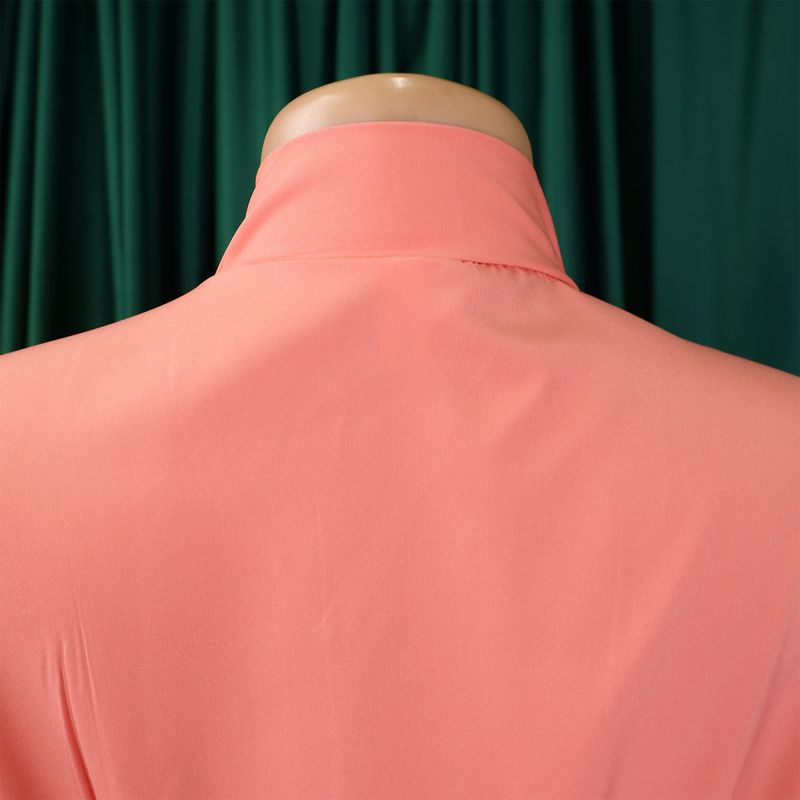 Großes Damenkleid im Herbst 2024, Neuheit mit Schnürung, Plissee, langen Ärmeln, Farbblock, elegantes Kleid mit Temperament_voghion.com