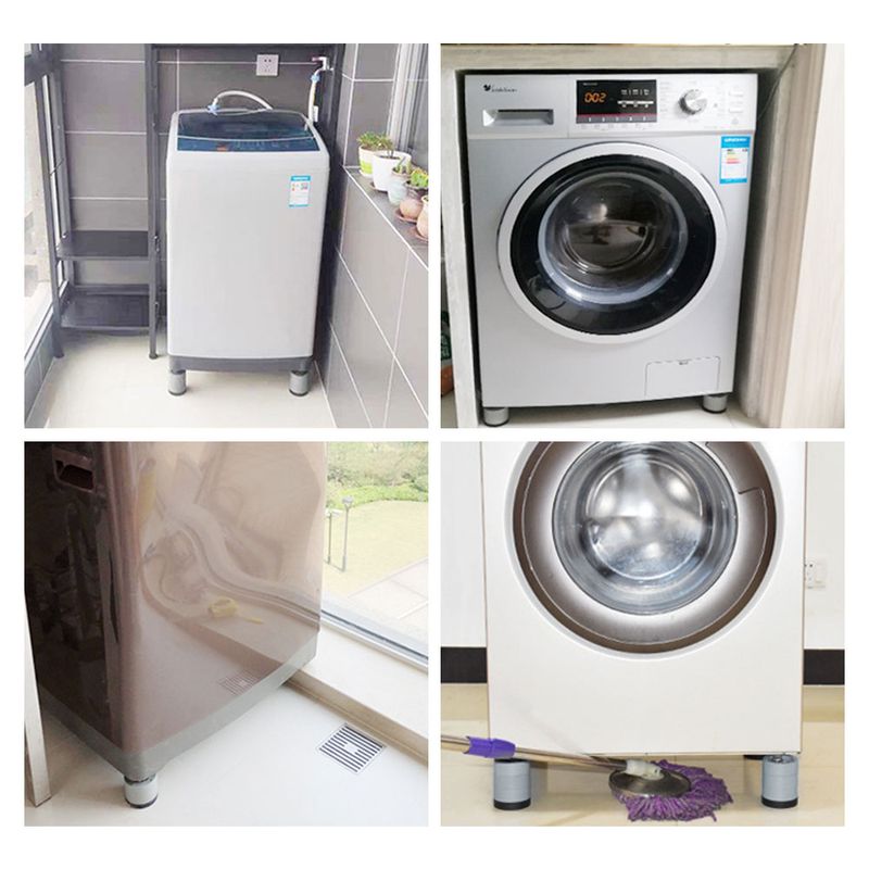 4 stuks anti-vibratie pads wasmachine rubberen voetjes mat anti-vibratie pad universele geluiddempende meubellift voet basis_voghion.com