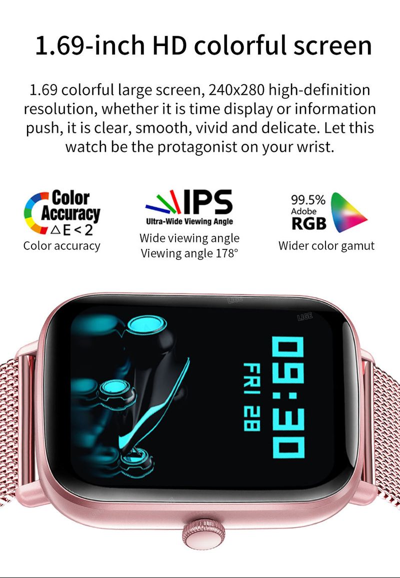 Dedicated Bluetooth Smart Watch Multi Function Sports Bracelet IP67 Waterproof Pedometer Blood Pressure Monitoring BW0355_voghion.com