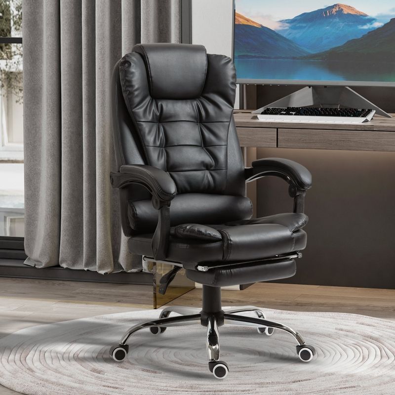 Bürostuhl Mit Fußstütze, Verstellbarer Rückenlehne, Negro_voghion.com