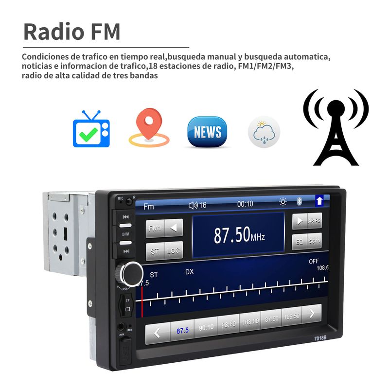 7018 enkele dock auto MP5-speler auto Bluetooth MP4 MP5 alles-in-één machine achteruitrij-auto-afbeelding_voghion.com