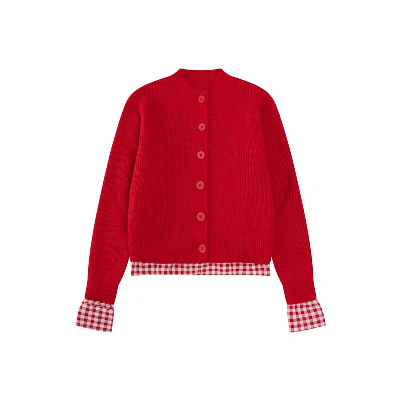 Elegant Street Style Warm 24 Winter New Sweet Girl Versatile Atmosphere Loose Cardigan Sweater_voghion.com