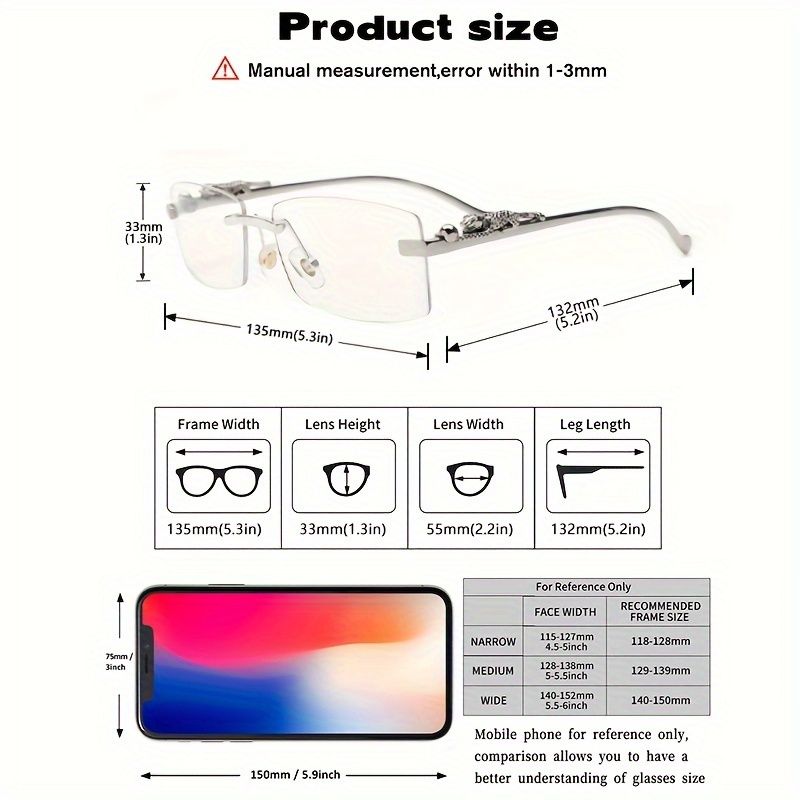 1 ζευγάρι ανδρικά γυαλιά Square Plano, Μοντέρνα Δροσερά, Ιδανικό Δώρο για Άντρες και Γυναίκες_voghion.com