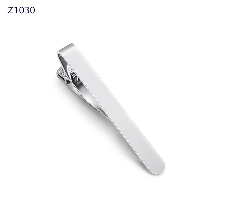 Krawattenklammer aus vergoldetem Lasermessing für Herren in Silber_voghion.com