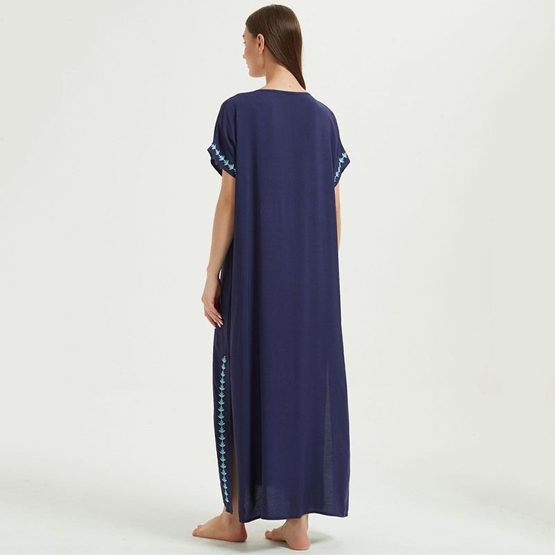 popolare copricostume da spiaggia ricamato in rayon da donna, stile abito ricamato, camicia di protezione solare per bikini al mare, 20 colori_voghion.com