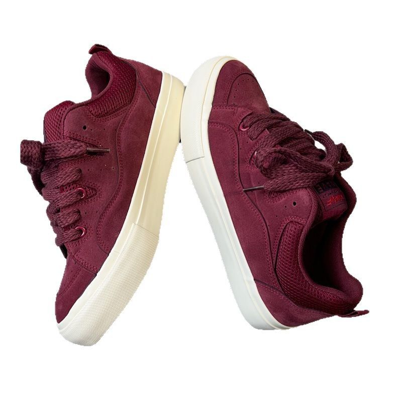 Herren Low Top Ins Weinrot Casual Board Schuhe Trendy Student Trend Vielseitig Herren 2025 Neuer Stil_voghion.com