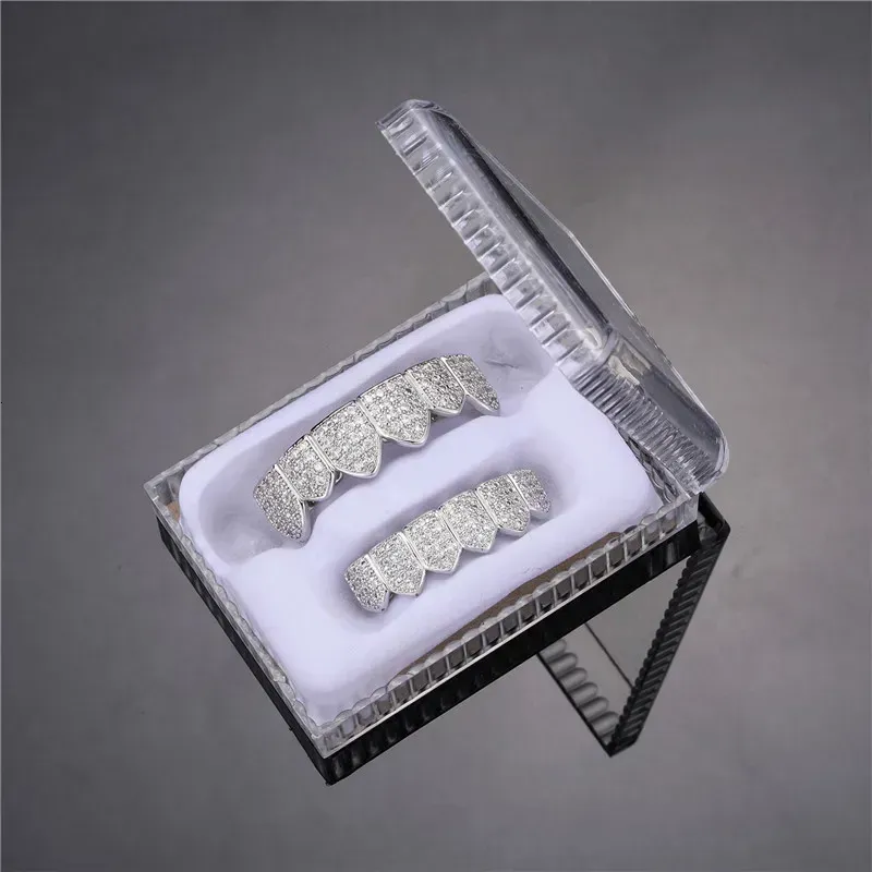 Set per la pulizia dei denti Feel Style Full CZ adatto per scatole per la pulizia dei denti superiori e inferiori in zirconia cubica neutra, confezione Hiphop_voghion.com