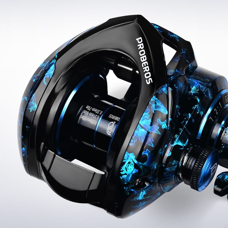 Esca con freno magnetico in metallo con goccia d'acqua 3+1BB 7.2:1, mulinello per la pesca nel Mar Nero_voghion.com