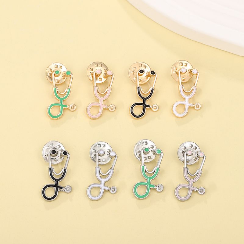 Cross-Border European And American Doctor Who Colorful Cartoon Stethoscope Lapel Pin Brooch Quirky Accessory_voghion.com