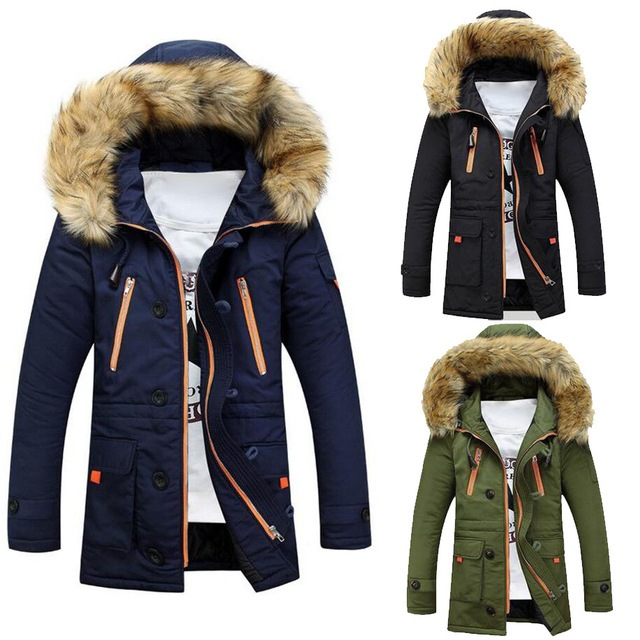 New Winter Medium Length Hooded With Thickened And Warm Men's Cotton Jacket_voghion.com