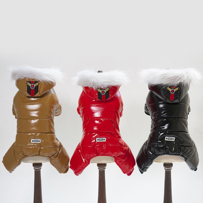 Teddy Dog Pet Clothing Autumn/Winter New Thickened for Wind and Snow Four Leg Cotton Coat_voghion.com