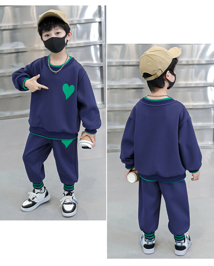 Boys' Love 2023 Spring and Autumn Season Sports Sweater Two Piece Set for Young Children's Fashionable_voghion.com