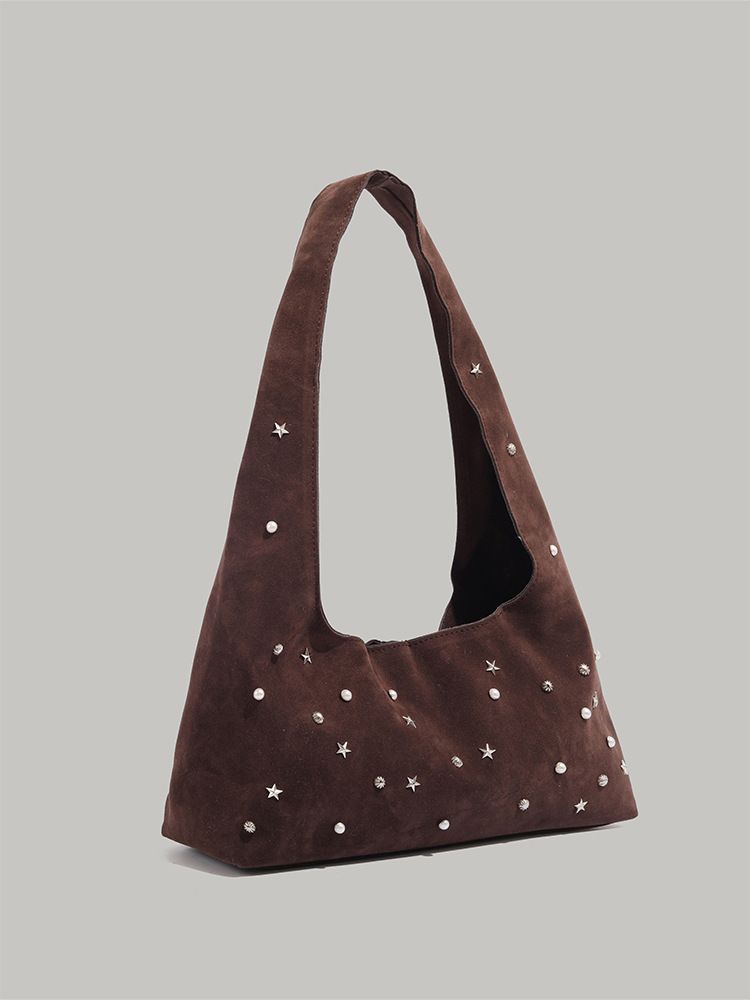 Sac femme 2025, nouveau sac à aisselle givré Full Star, pochette Hundred, sac à bandoulière en daim d'hiver_voghion.com