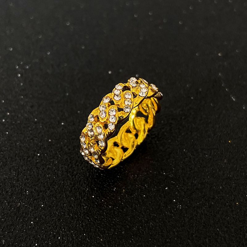 Anello Hip Hop con catena cubana e diamanti da 8 mm, accessorio unisex, nuovo gioiello_voghion.com