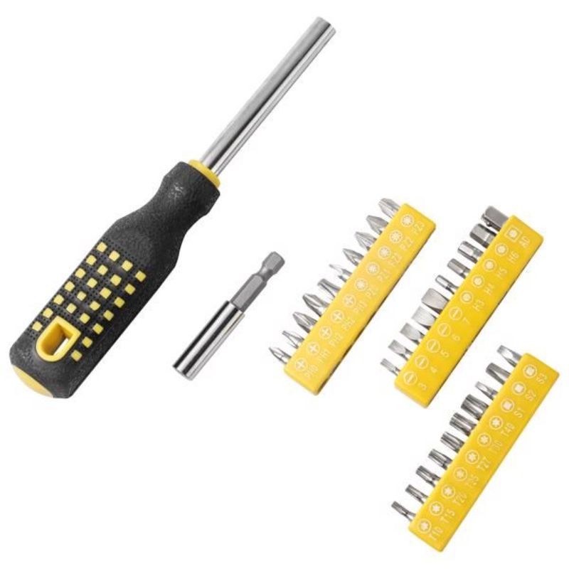 218 Kit di attrezzi generico a mano con custodia di utensili gialla, cassetta degli attrezzi in plastica per la casa_voghion.com