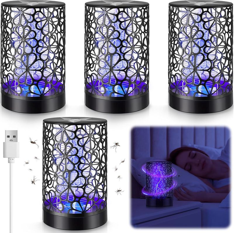 4-Pack Purple Zapper - USB Insect Trap Indoor/Outdoor_voghion.com