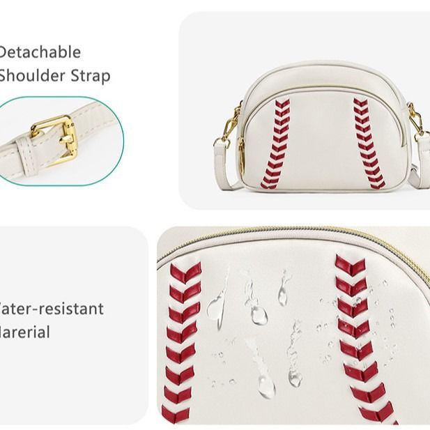 Borsa a tracolla da donna autunno e inverno 2025, in pelle, retrò, popolare, modello baseball, con cerniera, tracolla, borsa casual_voghion.com