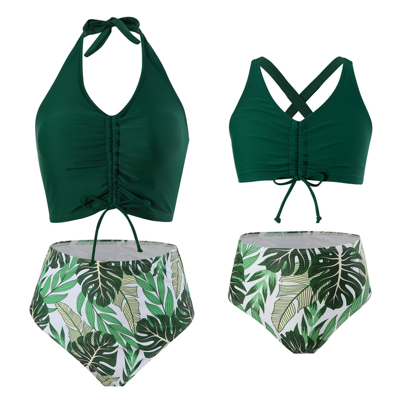Maillot de bain fendu pour mère et enfant, Bikini familial_voghion.com
