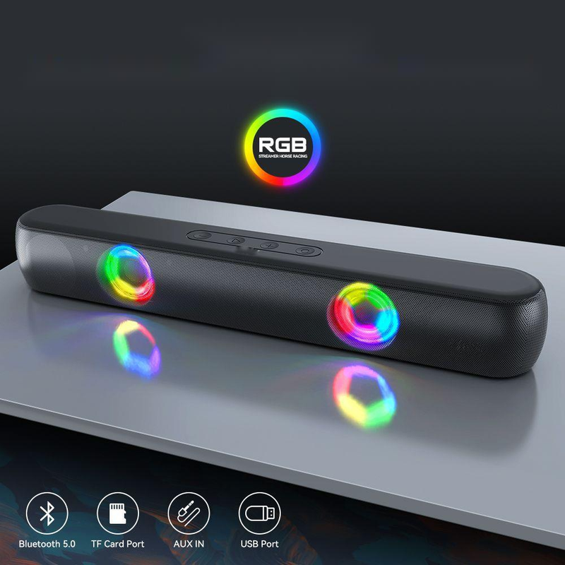 Long Strip RGB Luminous Bluetooth B320 Game Home Stereo 3D High Quality TypeC Speaker_voghion.com