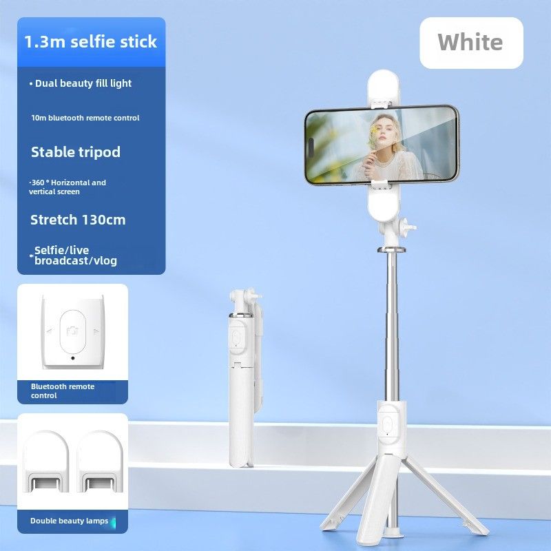 Selfie stick new mobile phone holder travel handheld multi-function live broadcast shooting portable universal bluetooth vlog mini_voghion.com