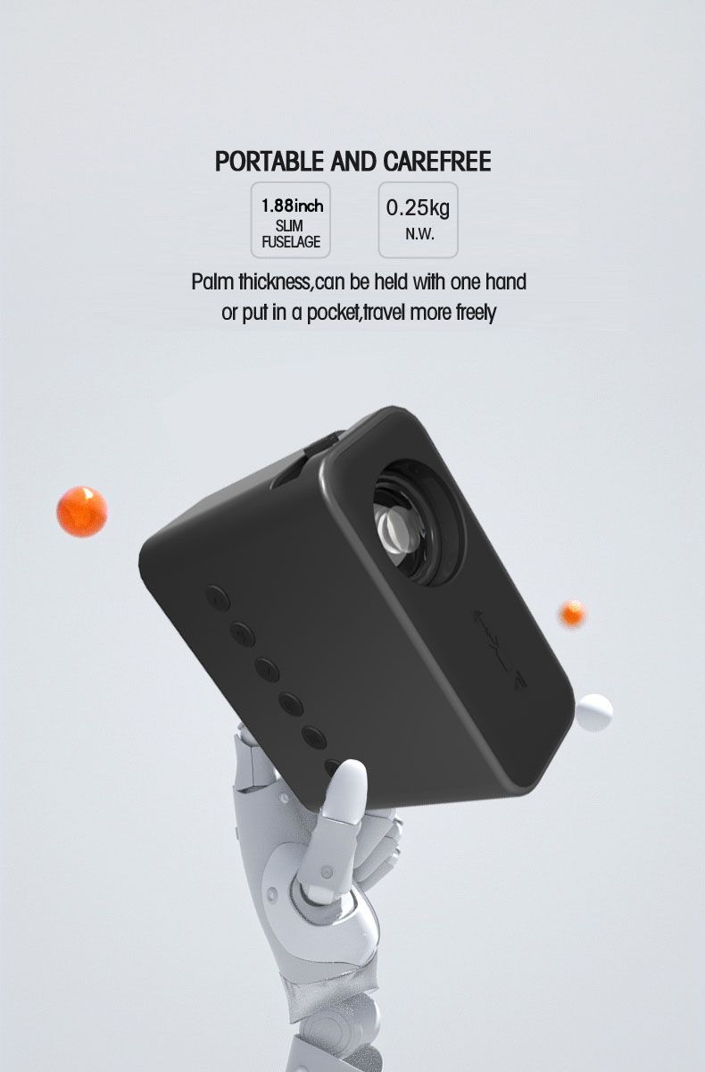 YT500 LED mobilusis vaizdo įrašas mini namų kino teatro medijos grotuvas vaikams dovanų kinui laidinis daugiaekranis projektorius, skirtas iPhone Android_voghion.com