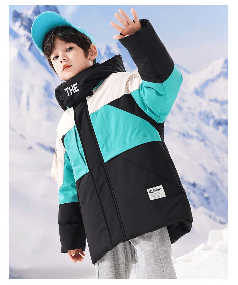 "Premium Kids Down Jacket For Boys & Girls - Warm Mid-Length Winter Coat With Stylish Design, Available In Multiple Colors & Sizes (110-170cm)"_voghion.com