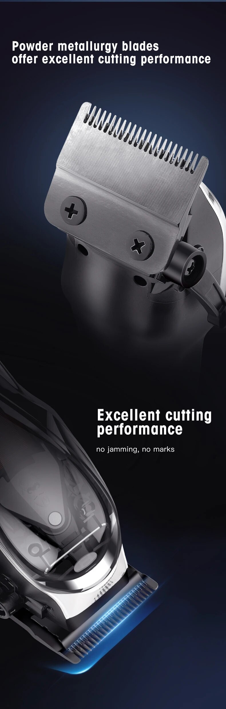 Professional 10000RPM Men's Cordless Adjustable Charging Body Trimmer Electric Hair Clipper_voghion.com