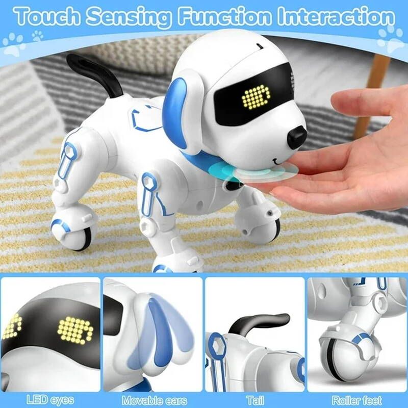 Lvelia Remote Control Toy Kids,Interactive Dog, Smart Programmable Singing Dancing RC Animals,Electronic Pets Robot Dog For Boys G_voghion.com