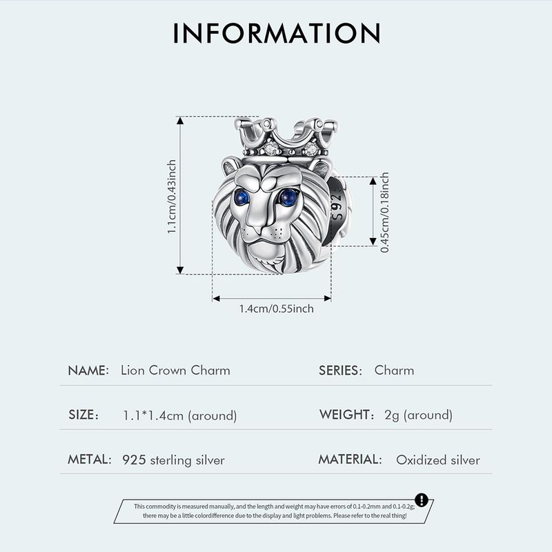 Pandantiv Coroană Leu din Argint, SCC3086_voghion.com